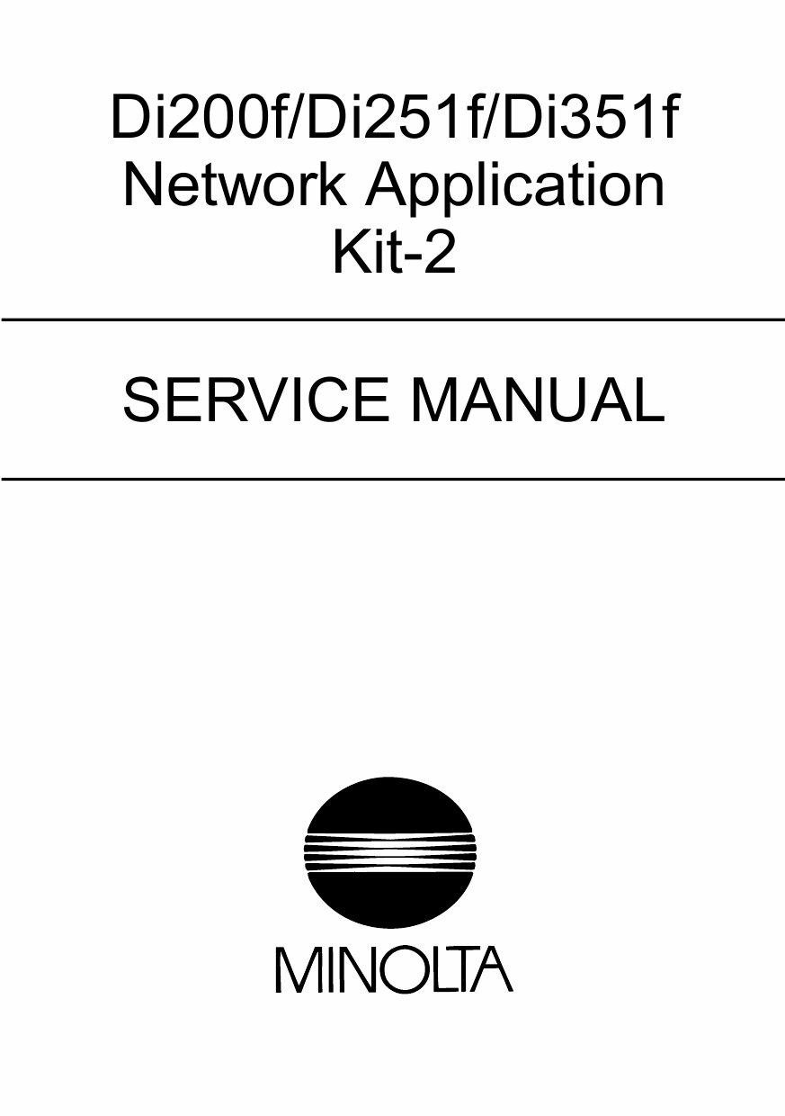 Konica-Minolta MINOLTA Di200f Di251f Di351f Network-Application Service Manual-1